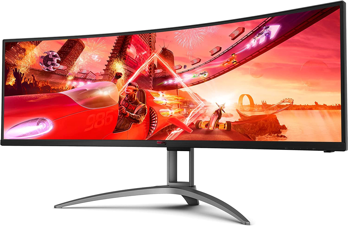 AGON Curved Gaming Monitor 49" (AG493UCX), Dual QHD 5120X1440 @ 120Hz, VA Panel, 1Ms 120Hz Adaptive-Sync, 121% Srgb, Height Adjustable, 4-Yr Zero Dead Pixels Manufacturer Guarantee