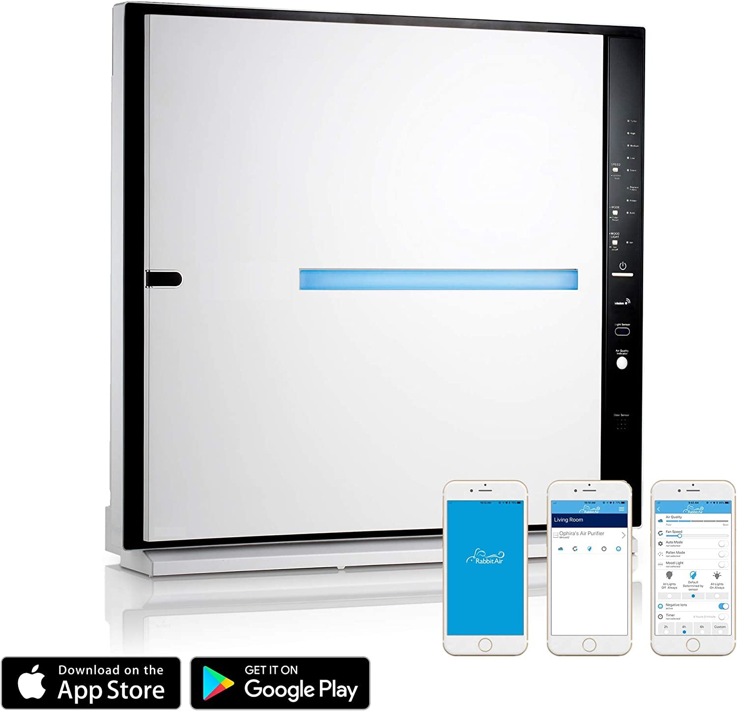 , Minusa2 Air Purifiers for Home, Ultra Quiet HEPA Air Purifier - Wall Mountable Air Purifiers for Home Large Room, Allergies, Dust, Mold, Smoke & Vocs - (SPA-780N, White, Pet Allergy, WIFI)